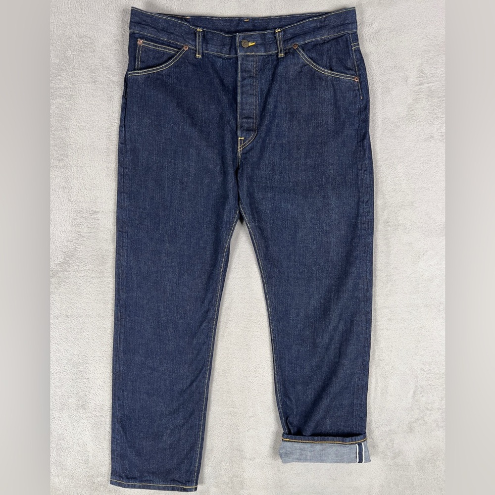 W.H. Ranch Steer Ryders Jeans Men's‎ 38x31* Selvedge Denim Dungarees Button Fly